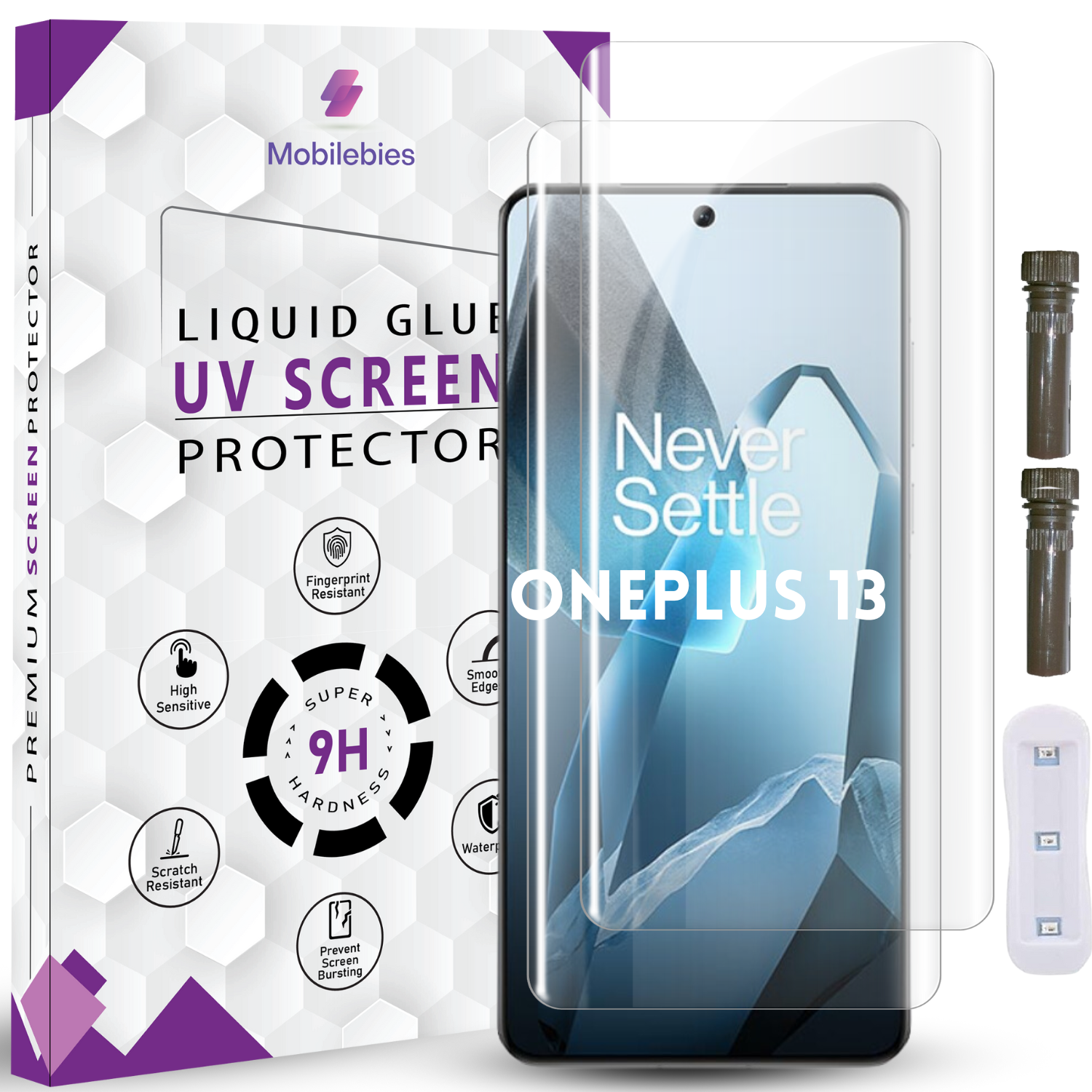 Tempered Glass For Oneplus 13 Advanced HD+ UV Glass Screen Protector Guard Secondary image