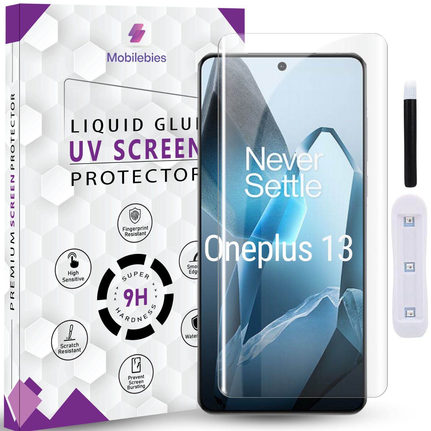 Tempered Glass For Oneplus13 Premium HD+ UV Glass Screen Protector Guard Main image