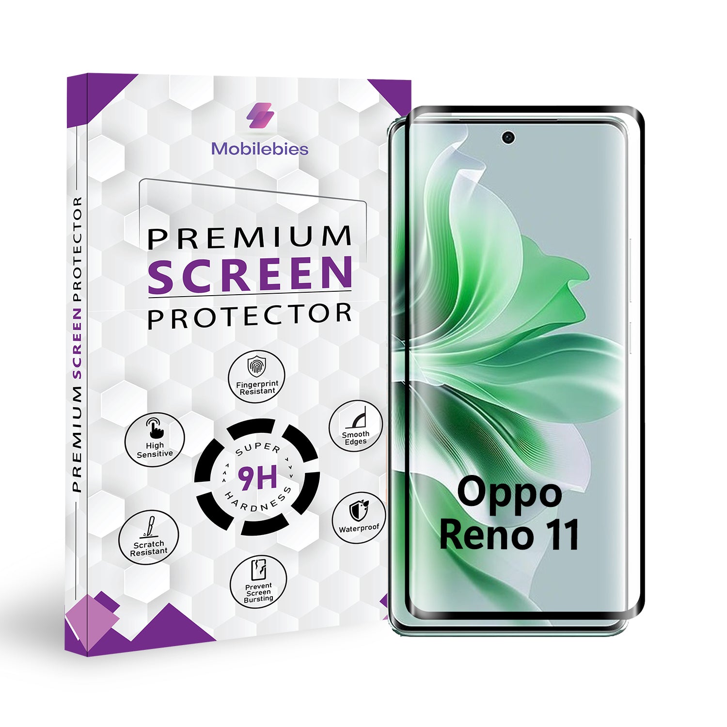 Oppo Reno 11 / Oppo Reno 11 Pro / Oppo Reno 11 Pro Plus Full Glue Screen Protector Tempered Glass Main image