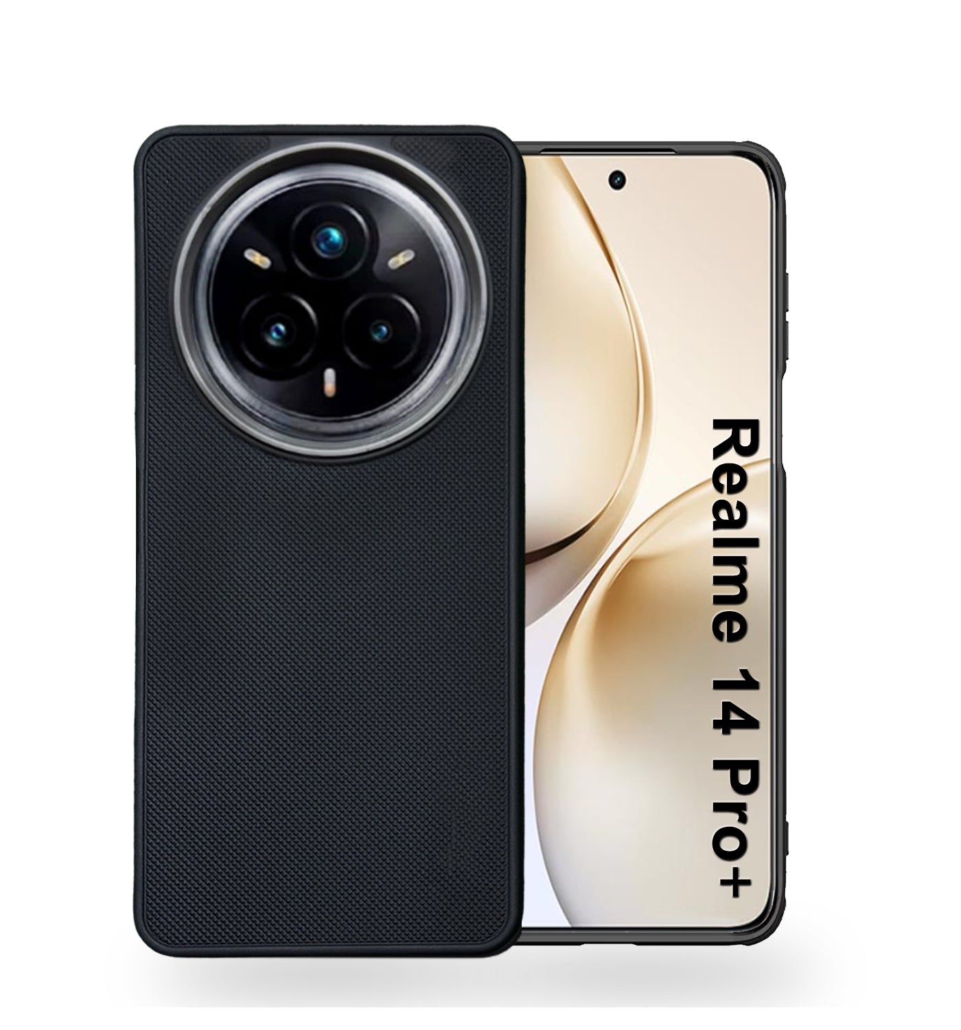 Mobilebies Backcover For Realme 14 Pro Plus Super Frosted Shield Case With Salient Dots Case