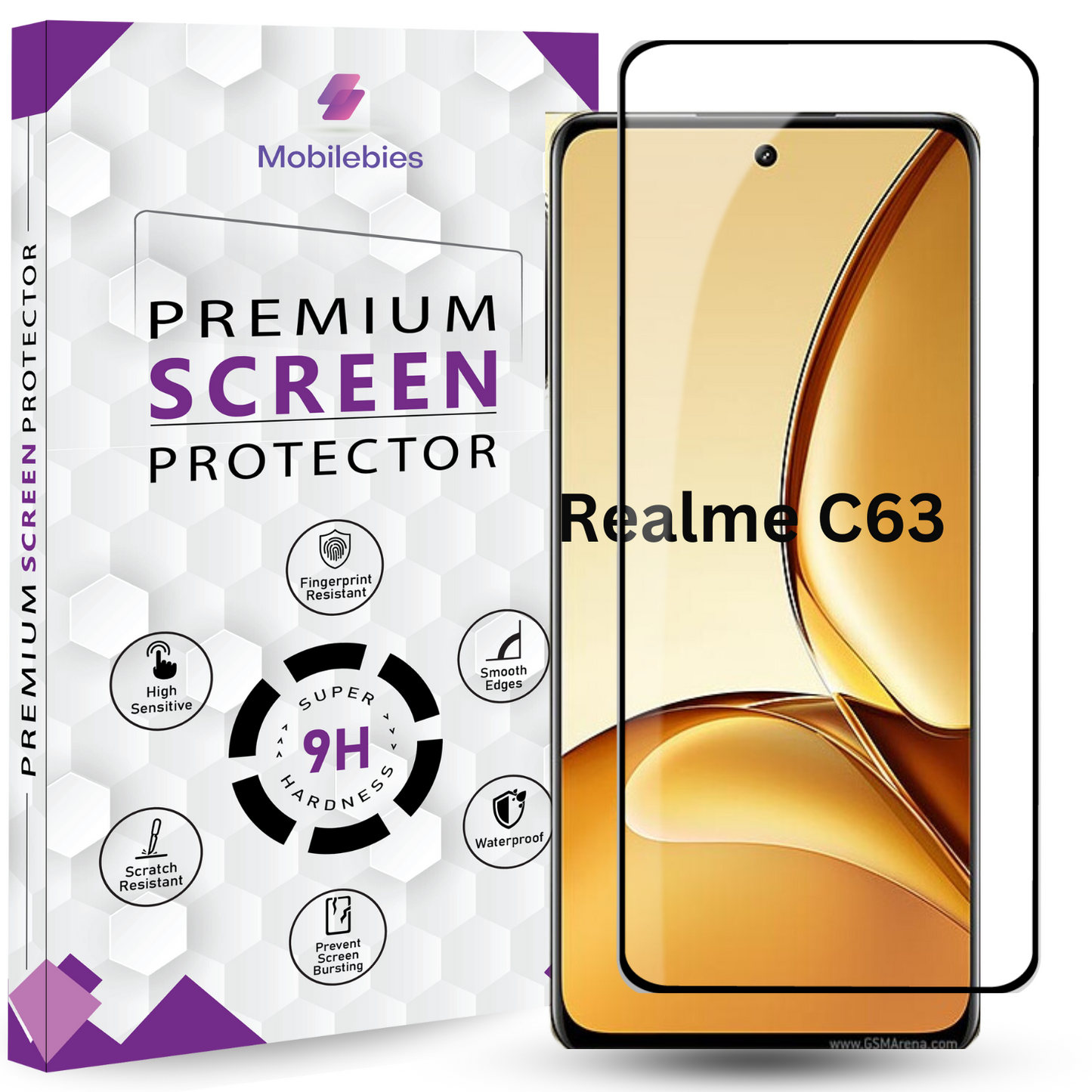Tempered Glass for Realme C63 Premium Screen Protector Guard