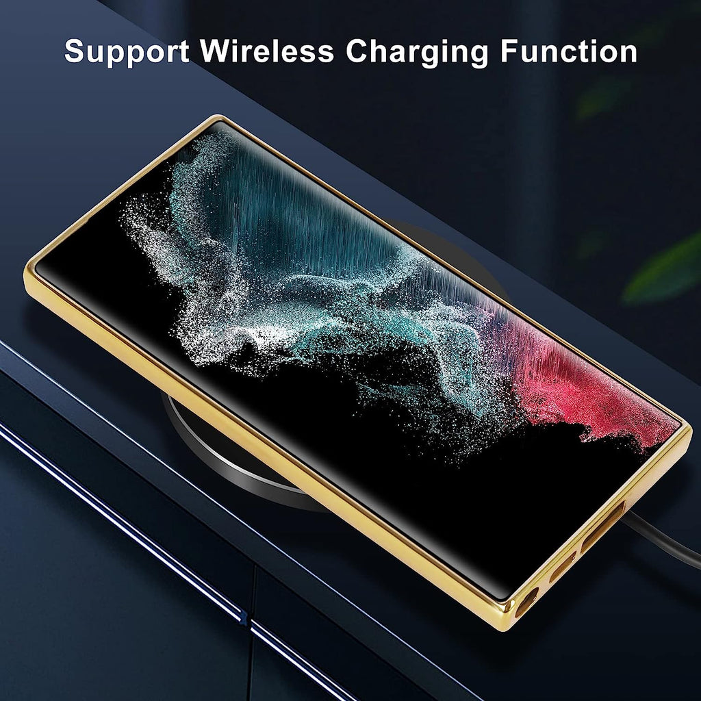 Samsung Galaxy S23 Ultra Electroplating Glass Lion Case