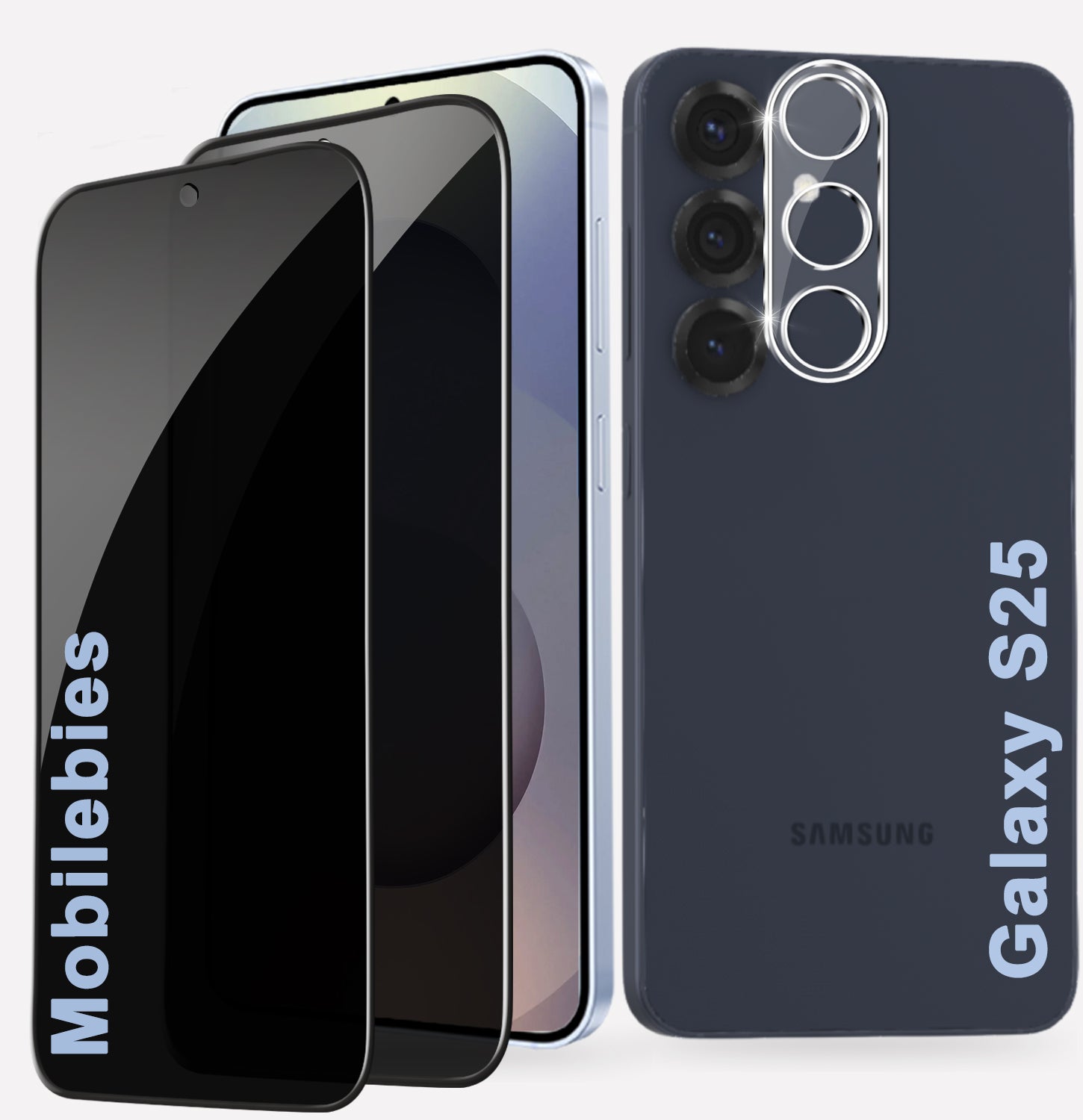2 Pack Privacy Tempered Glass & a Camera protector for Samsung S25 Privacy Screen Protector Guard & Camera Lenns Protecor Main image