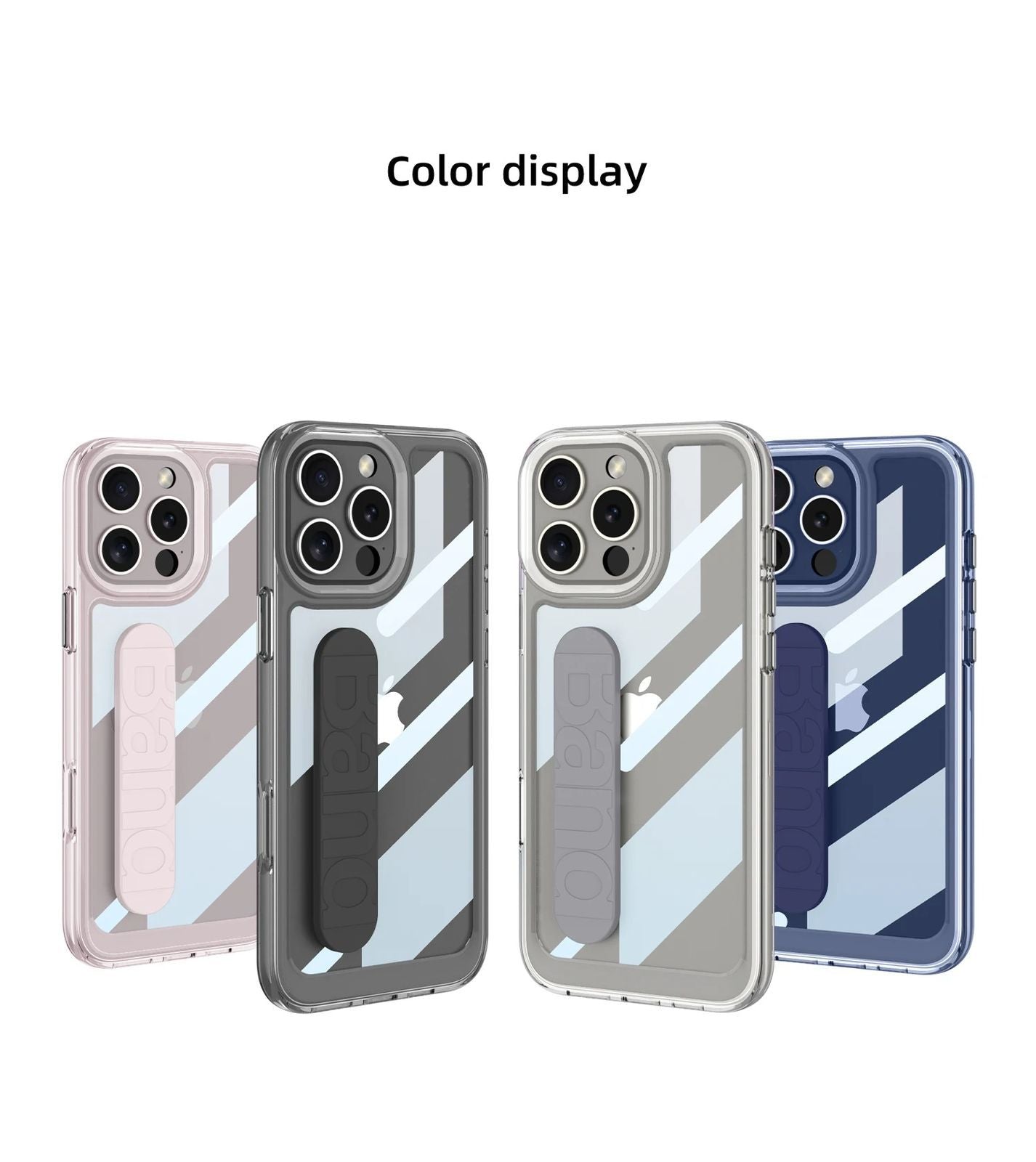 iPhone 16 Series Silicon Wrist Band Mobile Case Back Cover