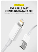 Mobilebies USB Type-A to Lightning Cable 1M iPhone Fast Charger Cable Power Delivery Charging Cord for iPhone 14/13/12/12 PRO Max/12 Mini/11/11PRO/XS/Max/XR/X/8/8Plus/iPad