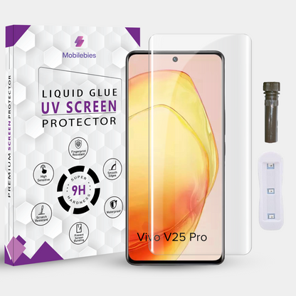 Tempered Glass For Vivo V25 Pro Advanced HD+ UV Glass Screen Protector Guard